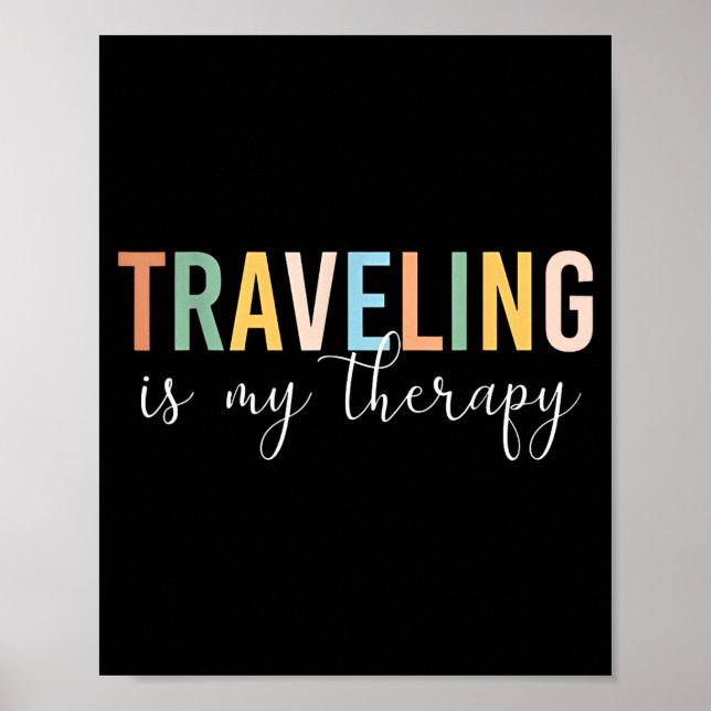 Poster Viajar é minha terapia  (Frente)