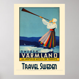 Poster Viajar Suécia