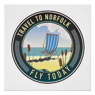 Pôster Viaje para Norfolk - Voar hoje