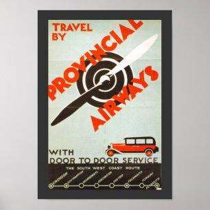 Poster Vias aéreas provinciais