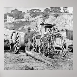 Pôster Viatura de incêndio da guerra civil, 1865