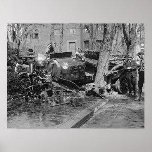 Pôster Viatura de incêndio Destruição, 1922