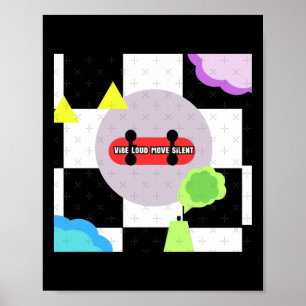 Poster Vibe Alto Mova-se Silencioso - Adesivo de Design U