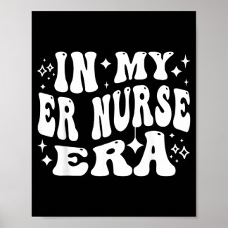 Poster Vibes de Enfermeira de Urgência Engraçado Retrô Sa