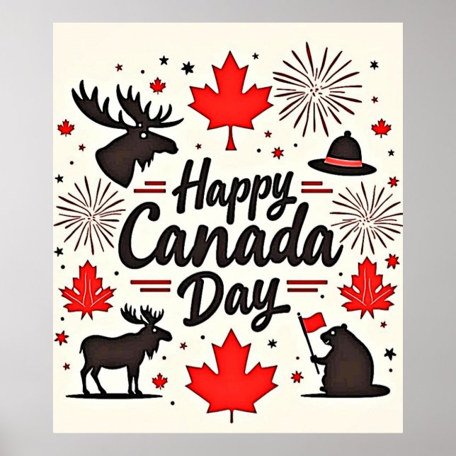 Poster Vibes do Dia do Canadá (Frente)