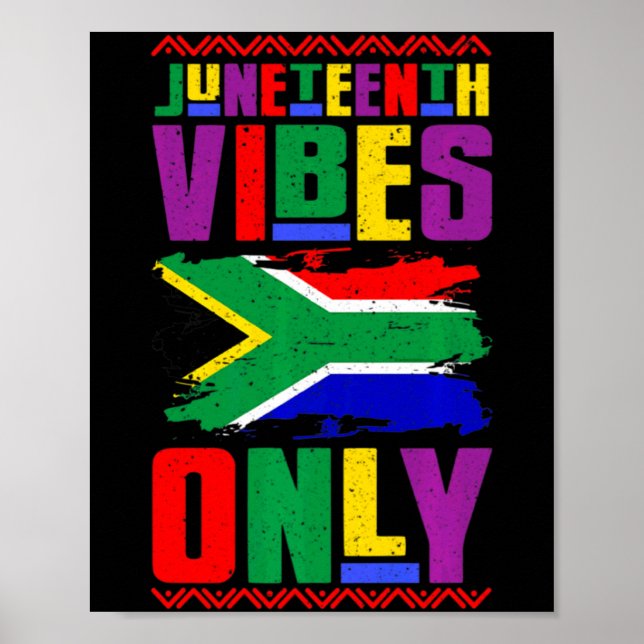 Poster vibes do juneteenth apenas desde 1865 afro america (Frente)