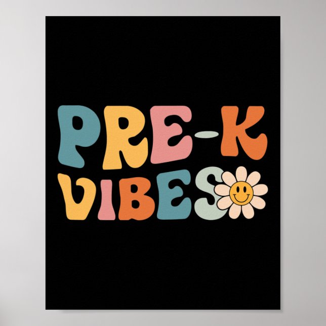 Poster Vibes - Equipe Pré-Jardim De Infância - Retro 1rua (Frente)