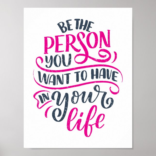 Poster Vibes Positivas - Seja a pessoa que você quer ter (Frente)