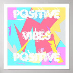 Poster Vibes Positivos Colores de Pastel Abstrato