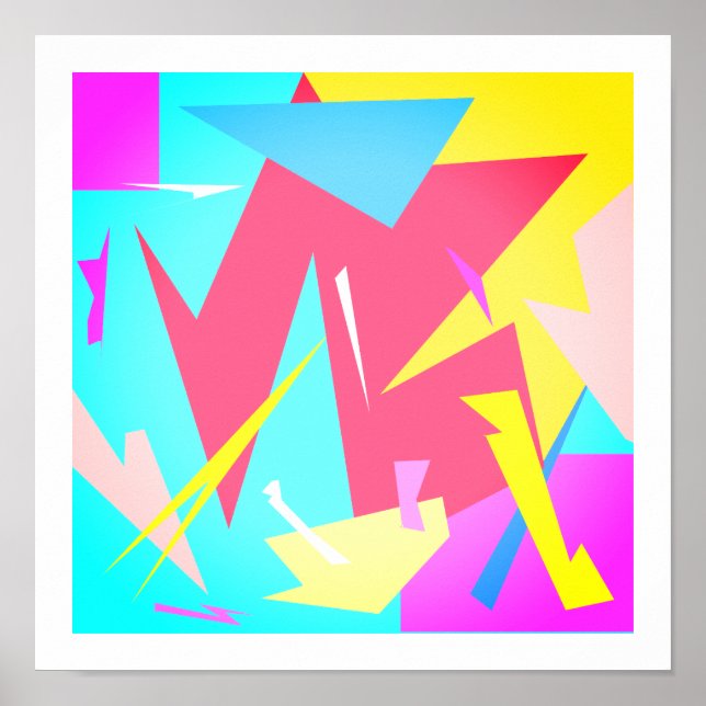 Poster Vibes Positivos Colores de Pastel Abstrato (Frente)
