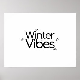 Poster Víblias de inverno - Floco de neve minimalista e M