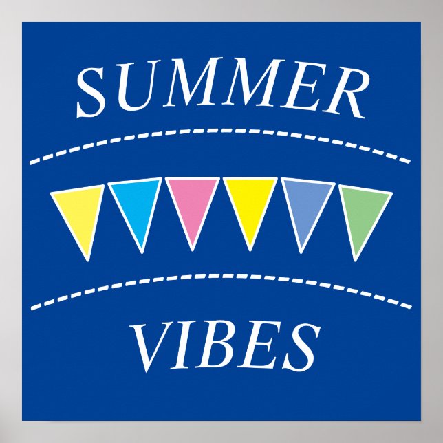 Poster Víblias de Verão Coloridas (Frente)
