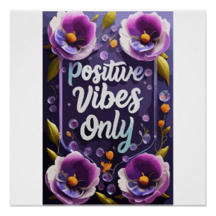 Pôster Víblias positivas em toda a arte da parede