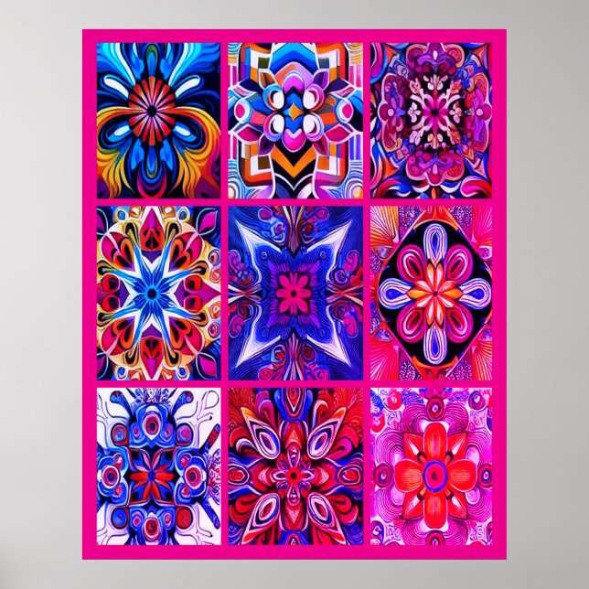 Poster Vibração Retro dos Anos 70 em um Cartaz de Parede  (Frente)