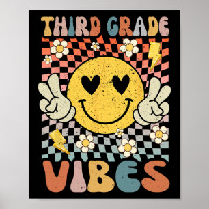 Poster Vibrações da Terceira Série Professor Retro da 3ª