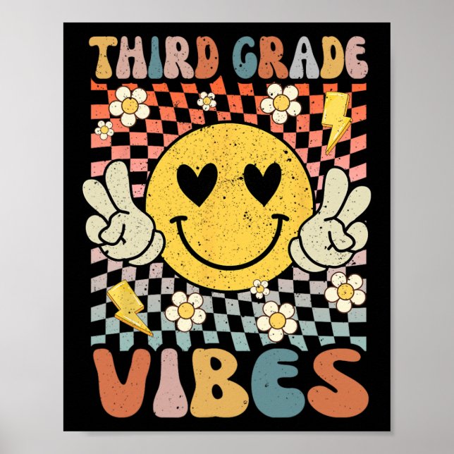 Poster Vibrações da Terceira Série Professor Retro da 3ª  (Frente)