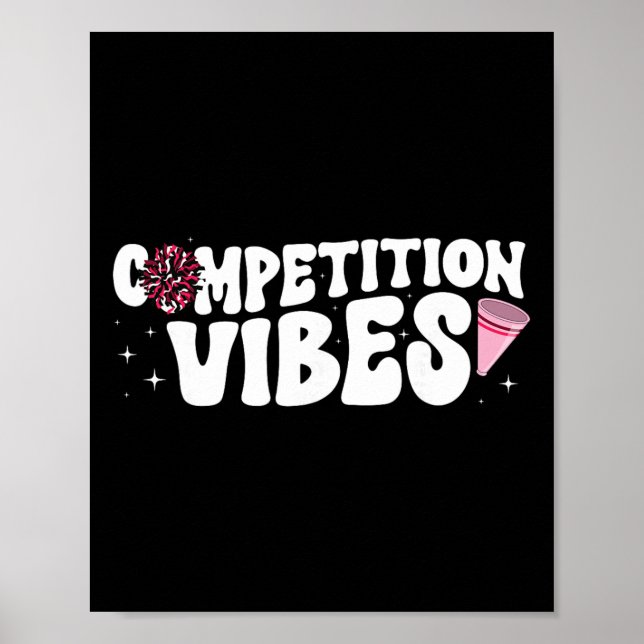 Poster Vibrações de Competição Cheer Comp Dia Cheerleader (Frente)