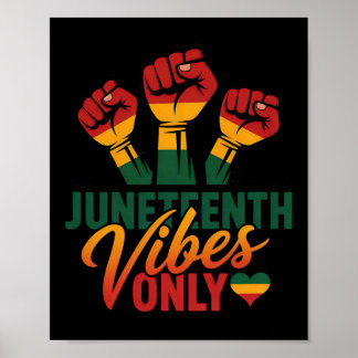 Poster Vibrações de Juneteenth Somente Punho História Neg