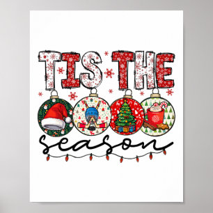 Poster Vibrações de Natal Xmas Amante de Hóquei Jogador d