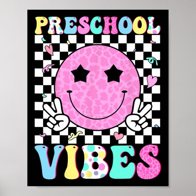 Poster Vibrações de Pré-Escola Rosto Sorridente De Volta  (Frente)