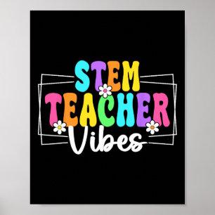 Poster Vibrações De Professores De Stem De Volta À Escola