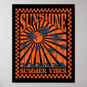 Poster Vibrações de Verão, Onda do Pôr do Sol, Paraíso da