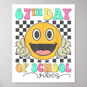 Poster Vibrações do 67º Dia de Escola Rosto Sorridente Fo