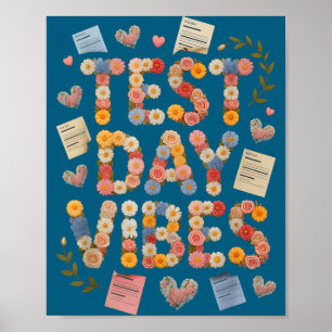 Poster Vibrações engraçadas do dia do teste tudo está bem