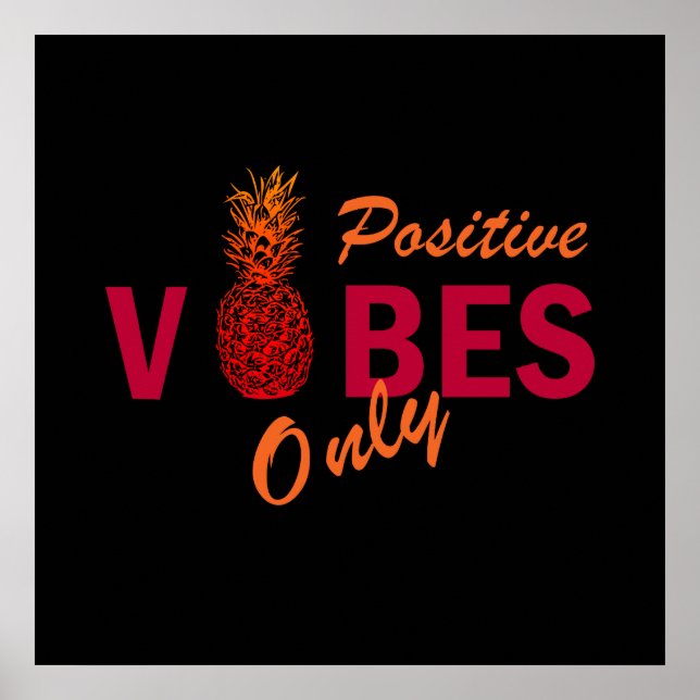 Poster Vibrações positivas férias de verão (Frente)