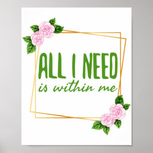 Poster vibrações positivas para a motivação