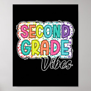 Poster Vibrações Rétro da Segunda Série de Volta às Aulas