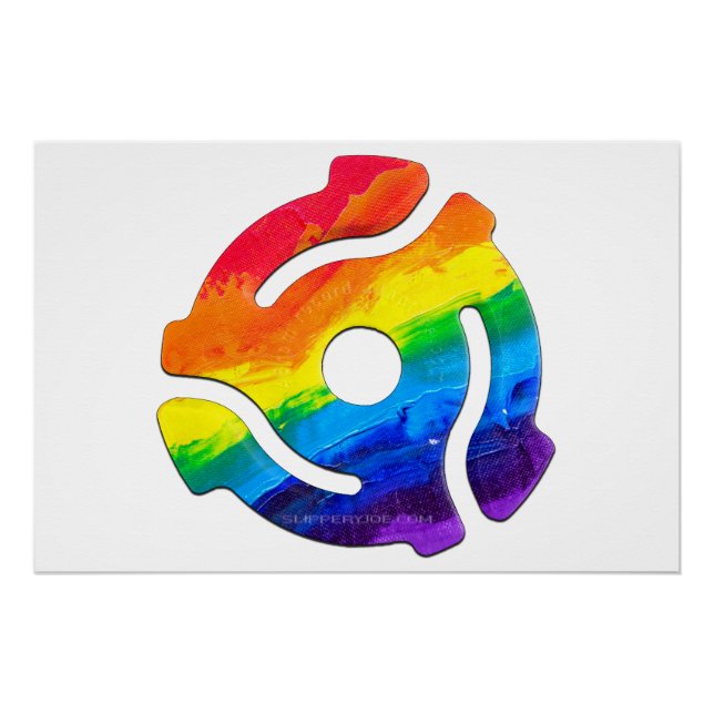 Pôster Vibran do adaptador de gravação plástico de 45 RPM (Frente)