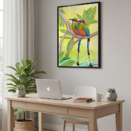 Pôster Vibrant Birds Decor for Hallway, Office or Lounge