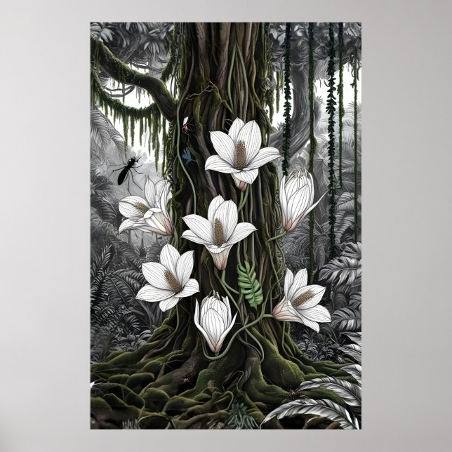 Poster Vibrant Chromatic Lily - Fine Art Botanical (Frente)