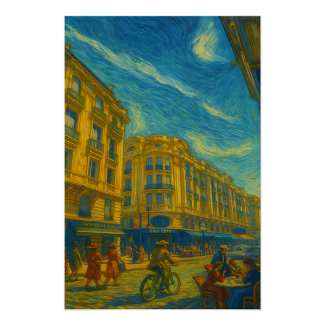 Pôster Vibrant City Views (Frente)