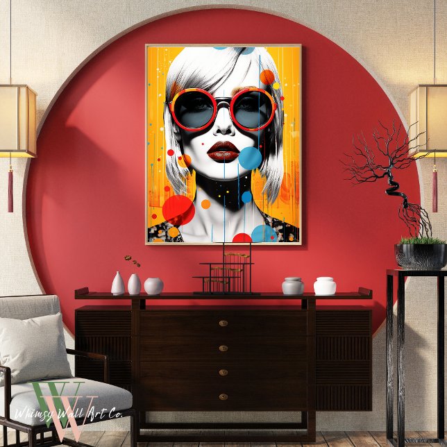 Poster Vibrant Female Pop Art (Criador carregado)