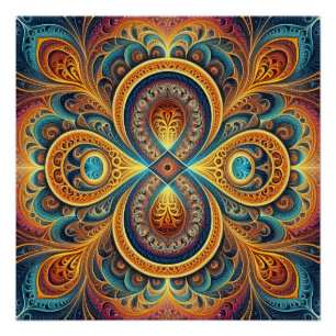Pôster Vibrant Fractal Art Jigsera Quebra-cabeça