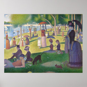Poster Vibrant Georges Seurat Domingo À Tarde, Cheio Sang