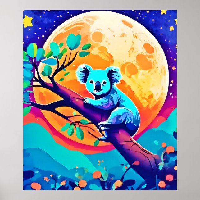 Poster Vibrant Koala Moon (Frente)