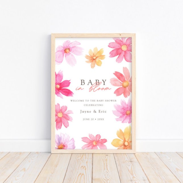 Poster Vibrant Summer Baby in Bloom Floral Wildflower (Criador carregado)