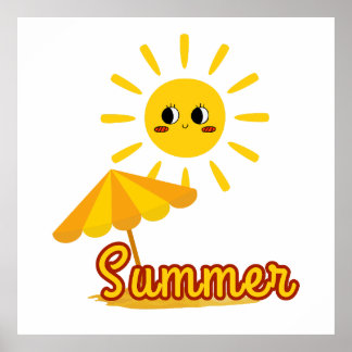 Poster Vibrant Summer Sunshine Design