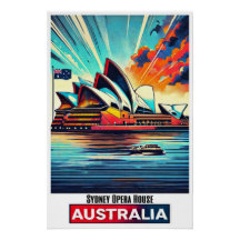 Vibrant Sydney Opera House - Poster da Austrália