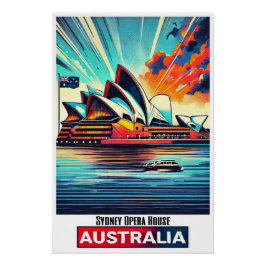 Pôster Vibrant Sydney Opera House - Poster da Austrália
