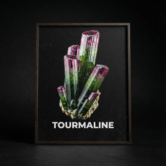 Poster Vibrant Tourmaline Crystal