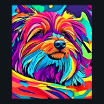 Poster Vibrant Yorkie Pop Art<br><div class="desc">Um retrato captivador de pop de um Yorkshire Terrier em uma explosão de cores vibrantes. Perfeito para amantes de cães e entusiastas da arte (Este Design Com IA). Faça a ordem hoje e encare a alegria de Comprar!</div>
