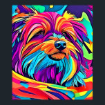 Poster Vibrant Yorkie Pop Art<br><div class="desc">Um retrato captivador de pop de um Yorkshire Terrier em uma explosão de cores vibrantes. Perfeito para amantes de cães e entusiastas da arte (Este Design Com IA). Faça a ordem hoje e encare a alegria de Comprar!</div>