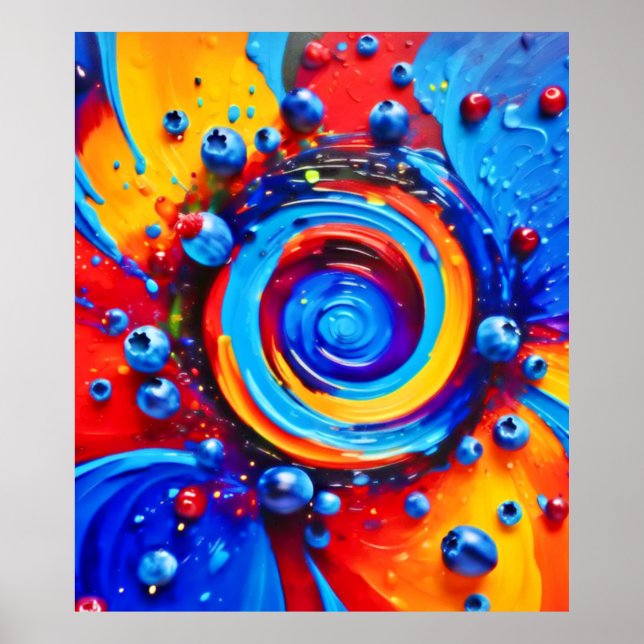 Poster Vibrante Berry Vortex (Frente)