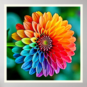 Poster Vibrante Bloom de Esperança e Joy Design