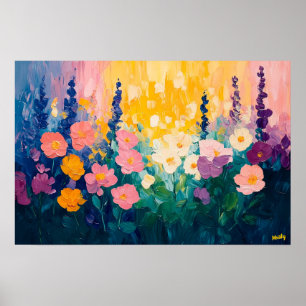Poster Vibrante Floral Fauvista – Tema Natureza Personali