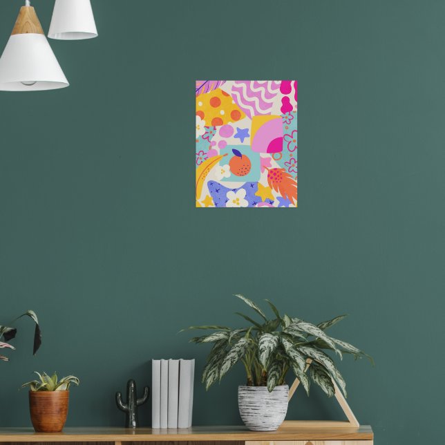 Poster Vibrante Maxi Patchwork (Sala de Estar 1)